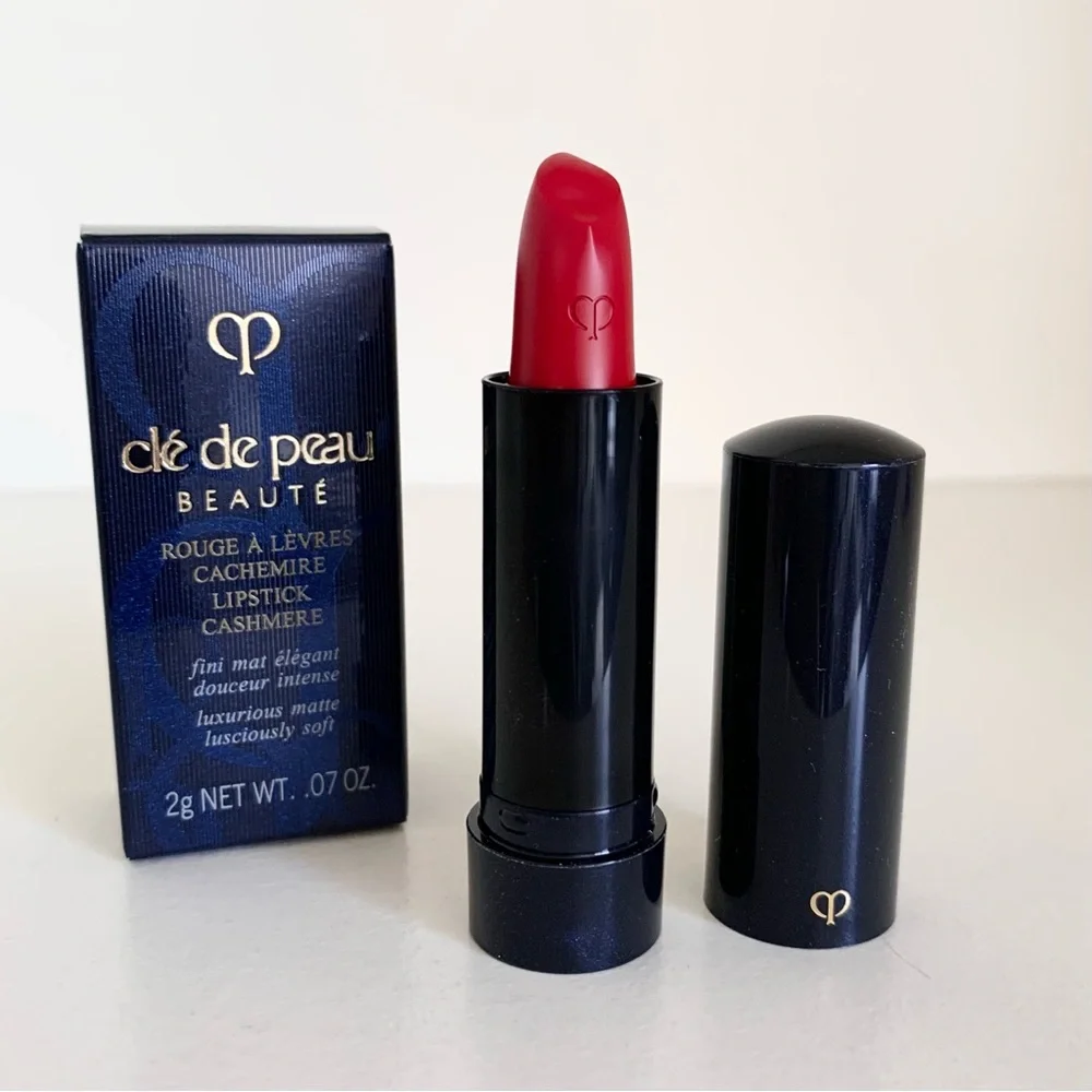 Cle de peau cashmere lipstick in red legend rouge a levres